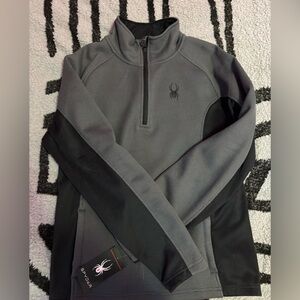 Spyder Charcoal and Black Pullover